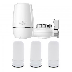 Greentech Water Seramik Filtreli Musluk Ucu Arıtıcı / 3 Adet Seramik Filtreli Kartuş / GW-D02P2